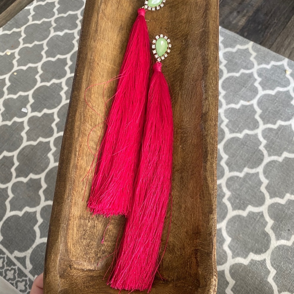 Long tassel fashion earring